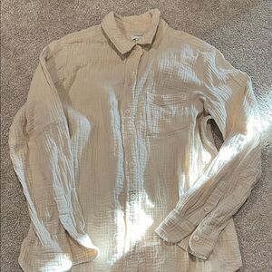 J. Crew Beige Textured Shirt
